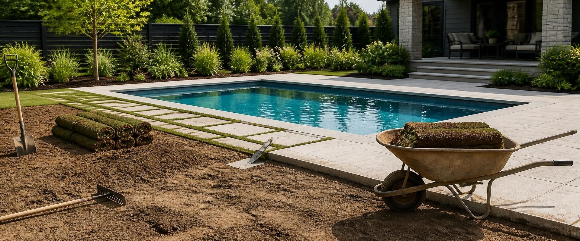 Understanding the Landscaping Timeline After Your Pool Installation